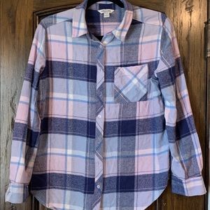 Cotton girls button up top